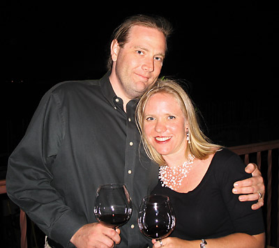 Wine merchant Oliver Knill, owner of 'Barrel Thief' and wife Jennifer